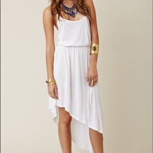 Blue Life. Asymmetrical White Hi-Low Dress. Sz S.